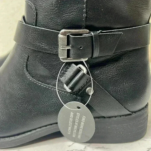 Style & Co Marliee Womens Faux Leather Wide Calf Motorcycle Boots Size 7M WC - Picture 9 of 10